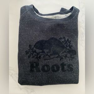 Roots Black Salt & Pepper Sweater - M
